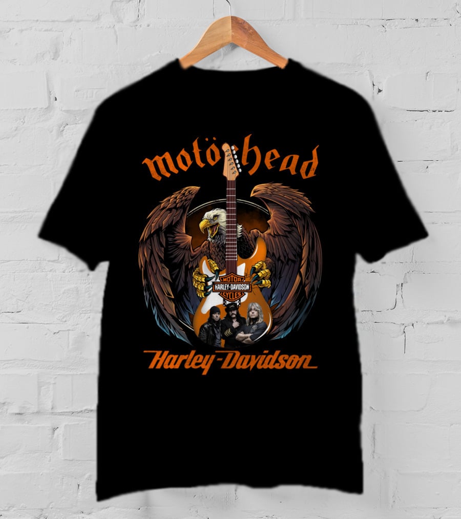 Motörhead Harley Davidson Eagle Guitar Moto Culture Fusion T-Shirt