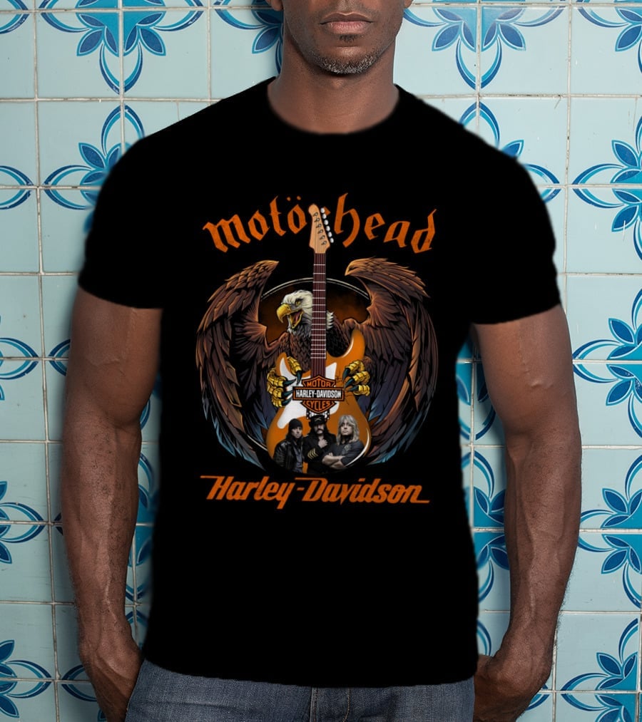 Motörhead Harley Davidson Eagle Guitar Moto Culture Fusion T-Shirt