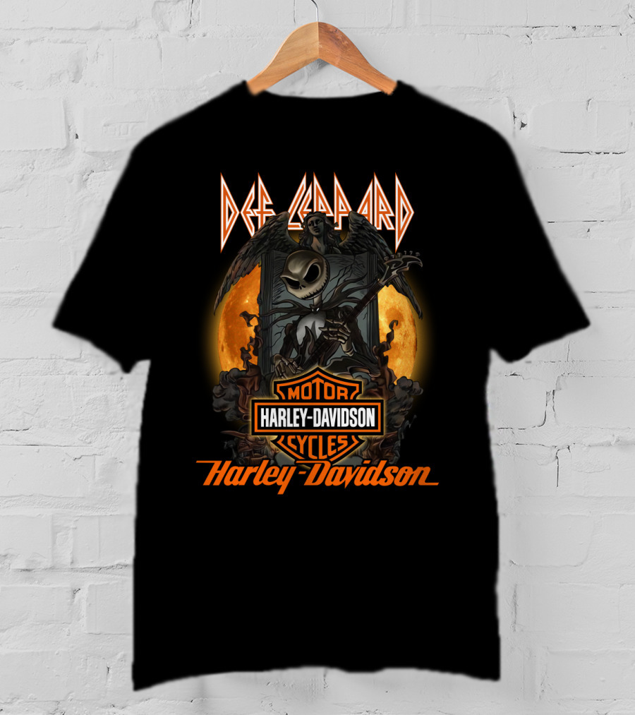 Def Leppard Harley Davidson Motor Cycles T-Shirt