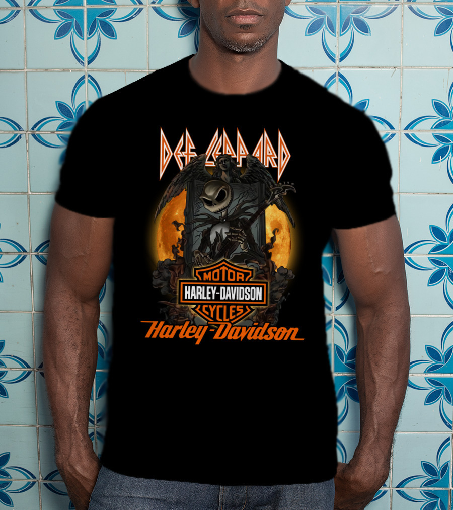 Def Leppard Harley Davidson Motor Cycles T-Shirt