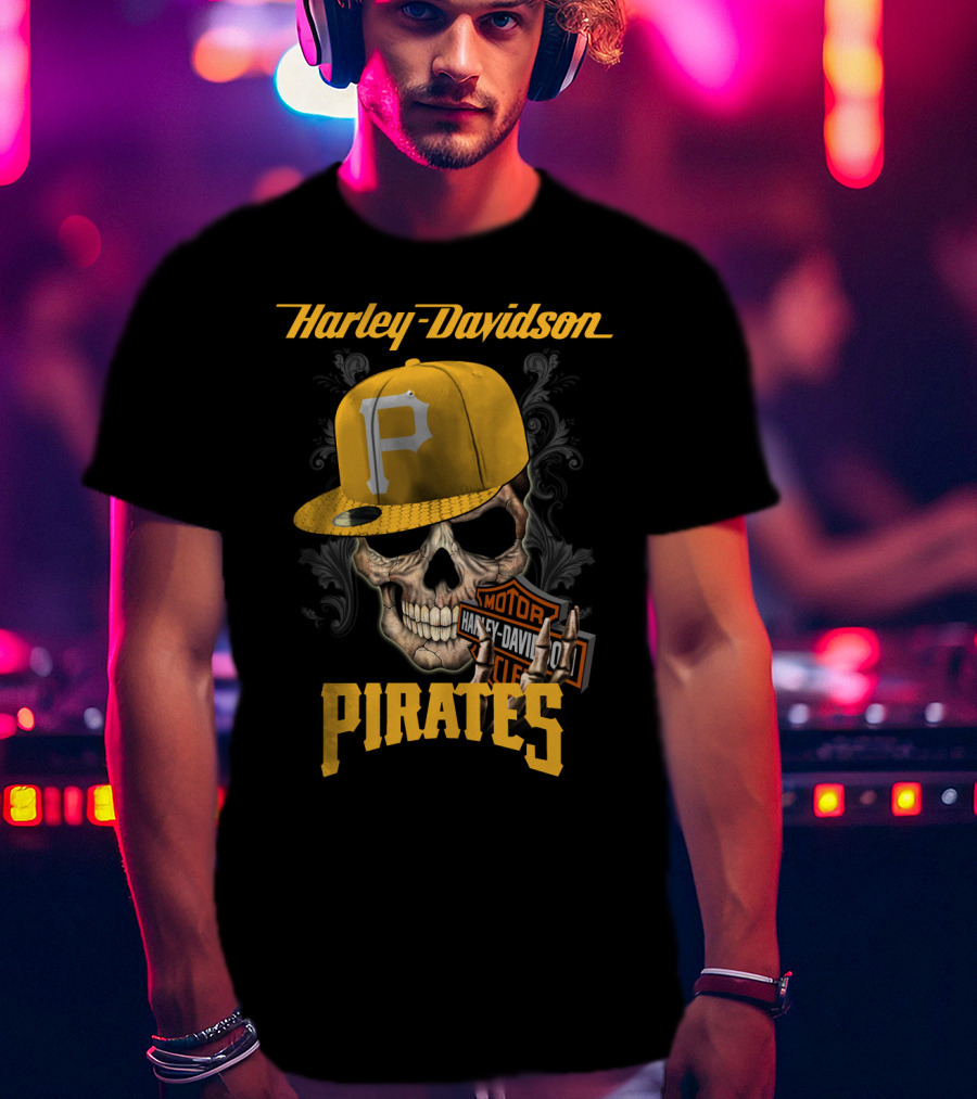 Harley Davidson Skull Cap Harley Davidson Motor Pirates T-Shirt