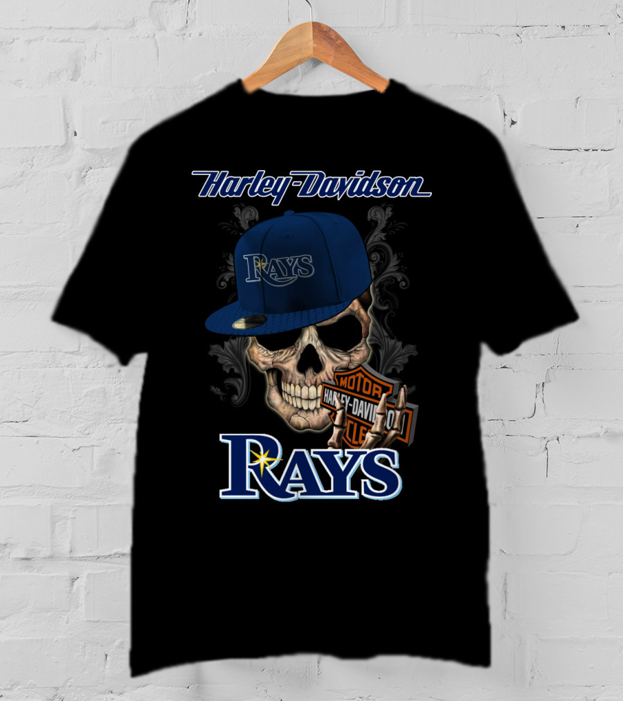 Harley Davidson Skull Rays Tampa Bay T-Shirt
