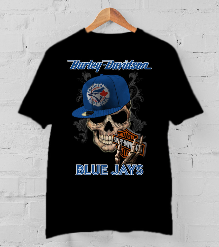 Harley Davidson Toronto Blue Jays Skull T-Shirt