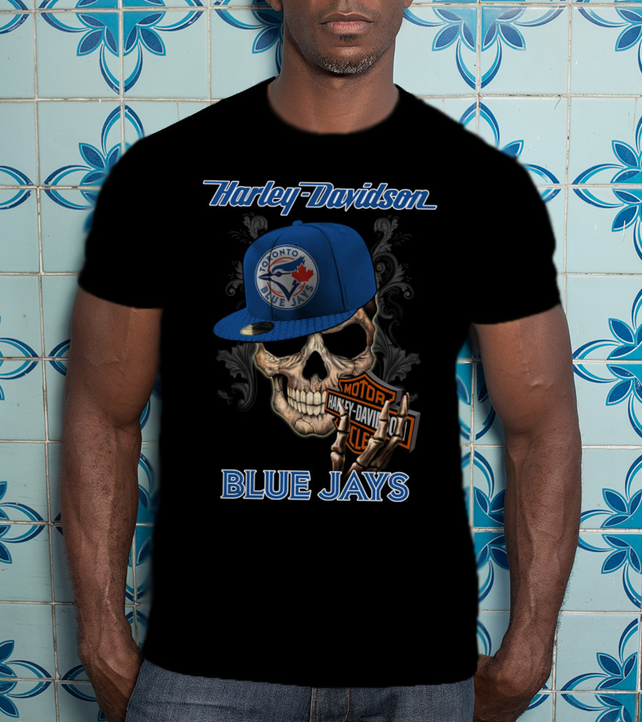 Harley Davidson Toronto Blue Jays Skull T-Shirt
