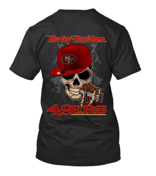Harley Davidson Sf Skull Cap 49ers T-Shirt