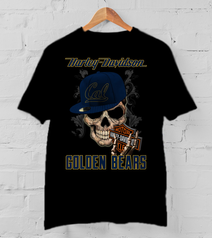 Harley Davidson Cal Skull Golden Bears T-Shirt