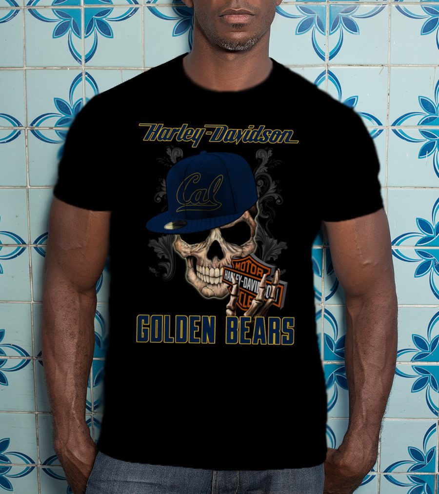 Harley Davidson Cal Skull Golden Bears T-Shirt