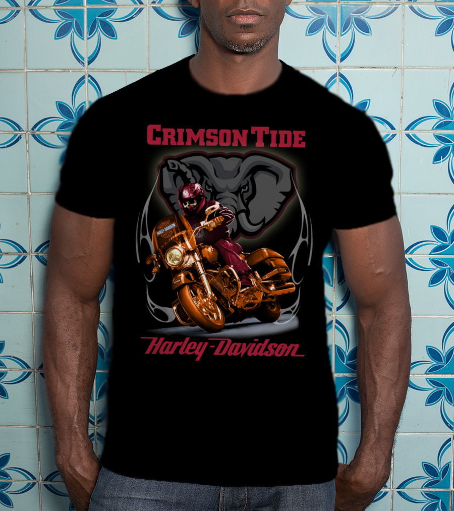 Crimson Tide Harley Davidson Hd02Ncaa Alabama Crimson Tide T-Shirt