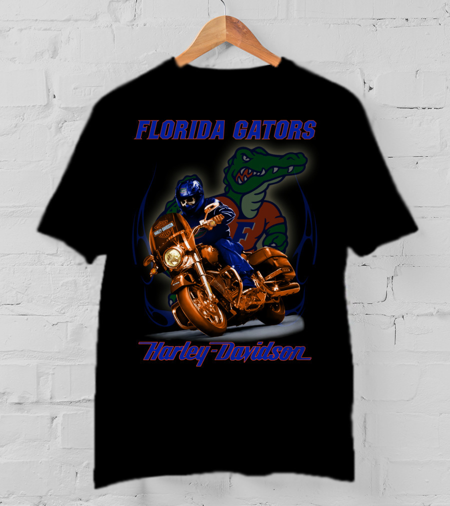 Florida Gators Harley Davidson Motorbike Rider T-Shirt