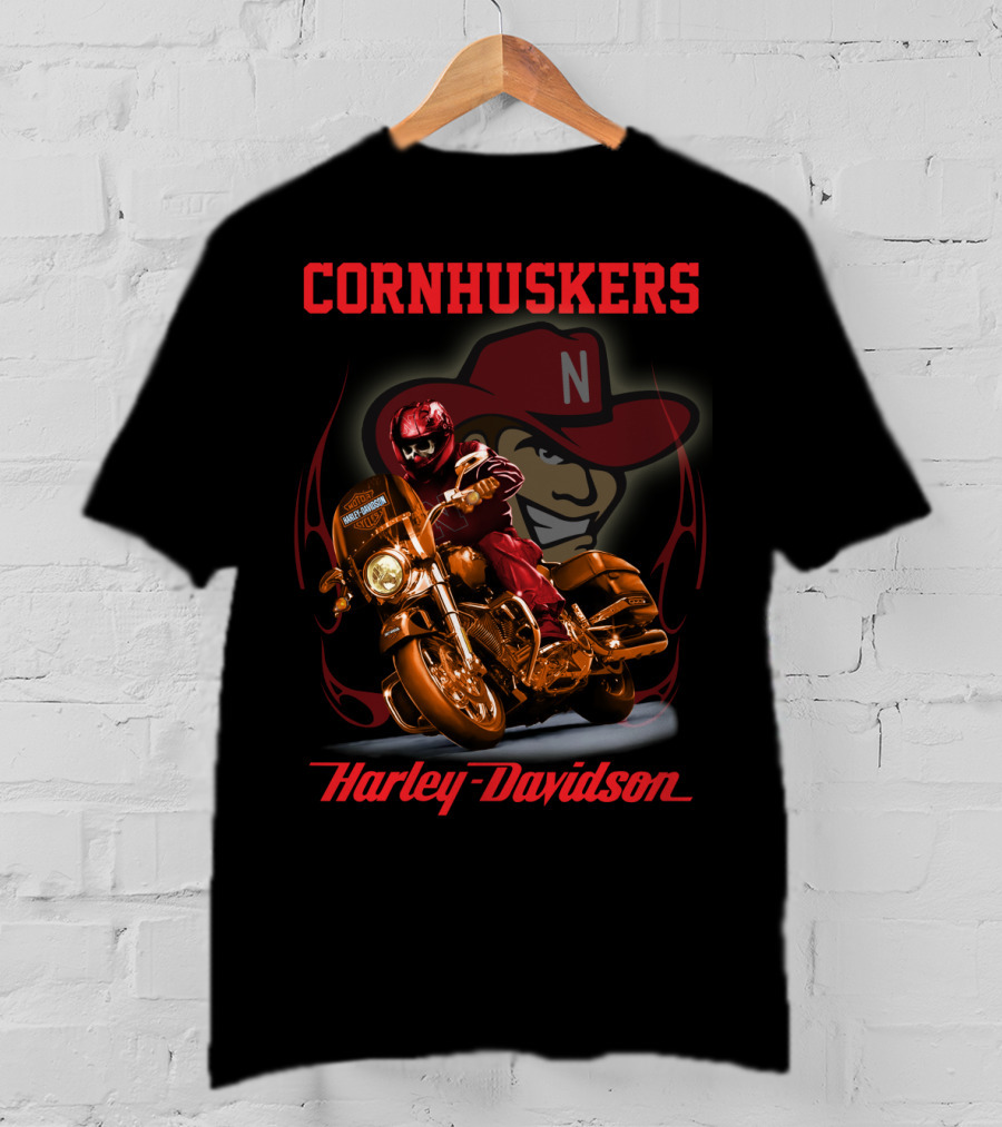 Cornhuskers Harley Davidson Nebraska Cornhuskers Rider T-Shirt