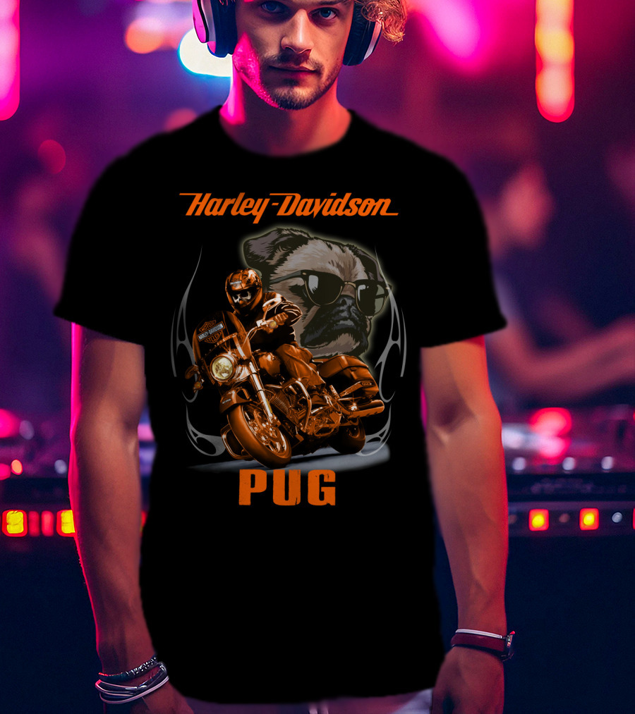 Harley Davidson Pug T-Shirt