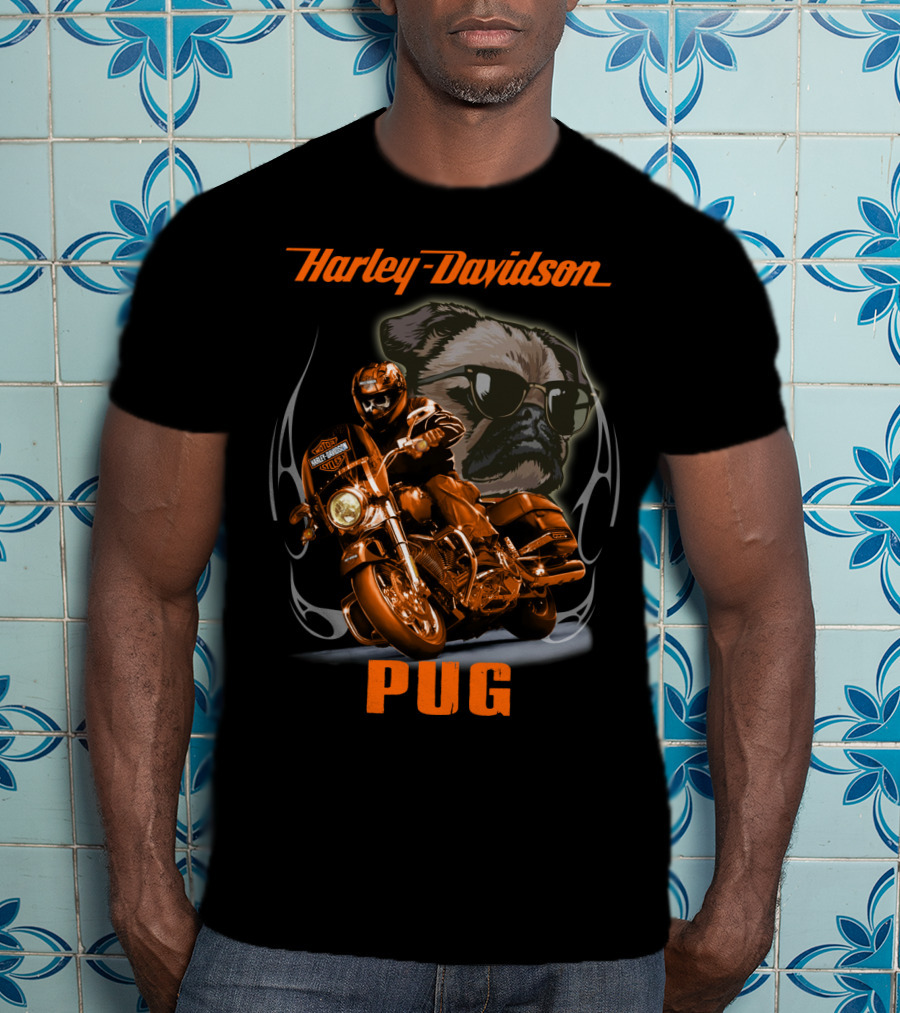 Harley Davidson Pug T-Shirt