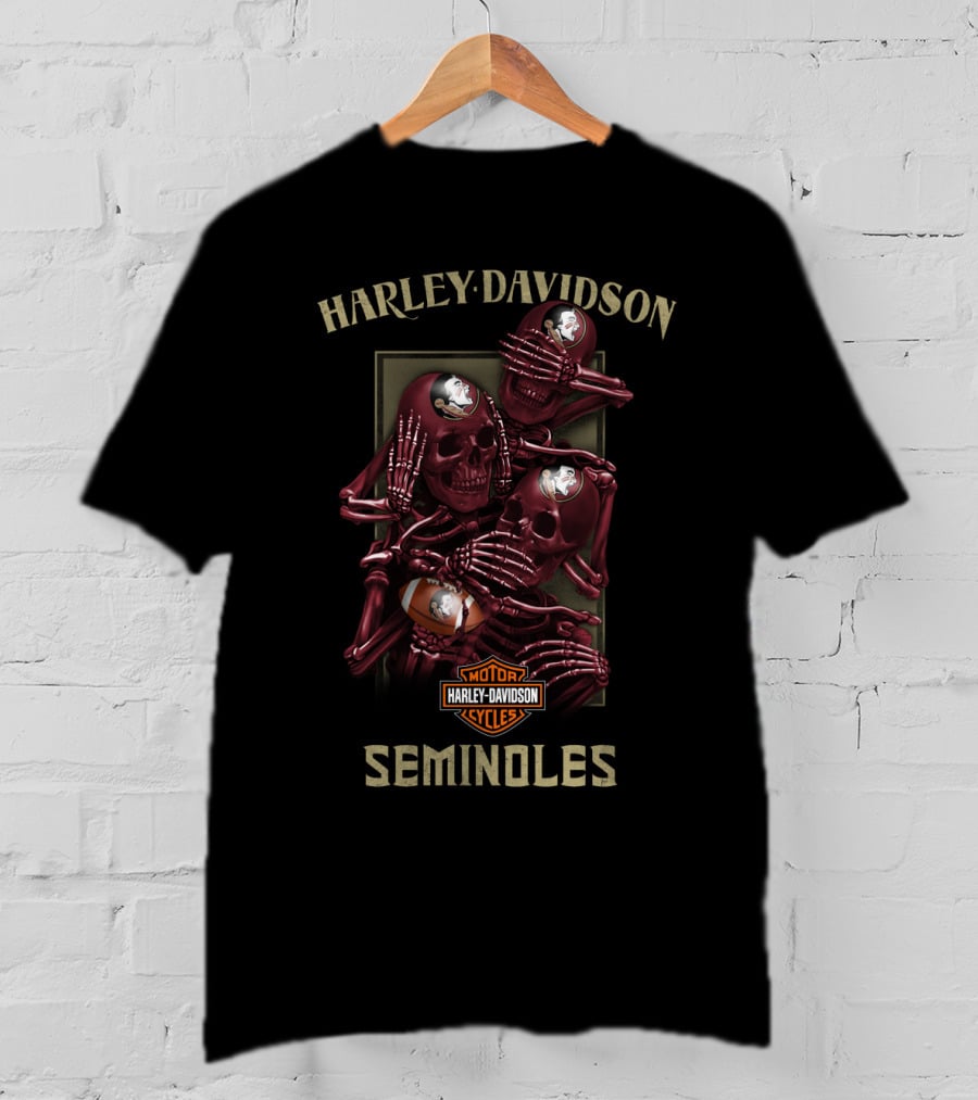 Harley Davidson Motor Cycles Seminoles Ncaa Florida State Seminoles T-Shirt