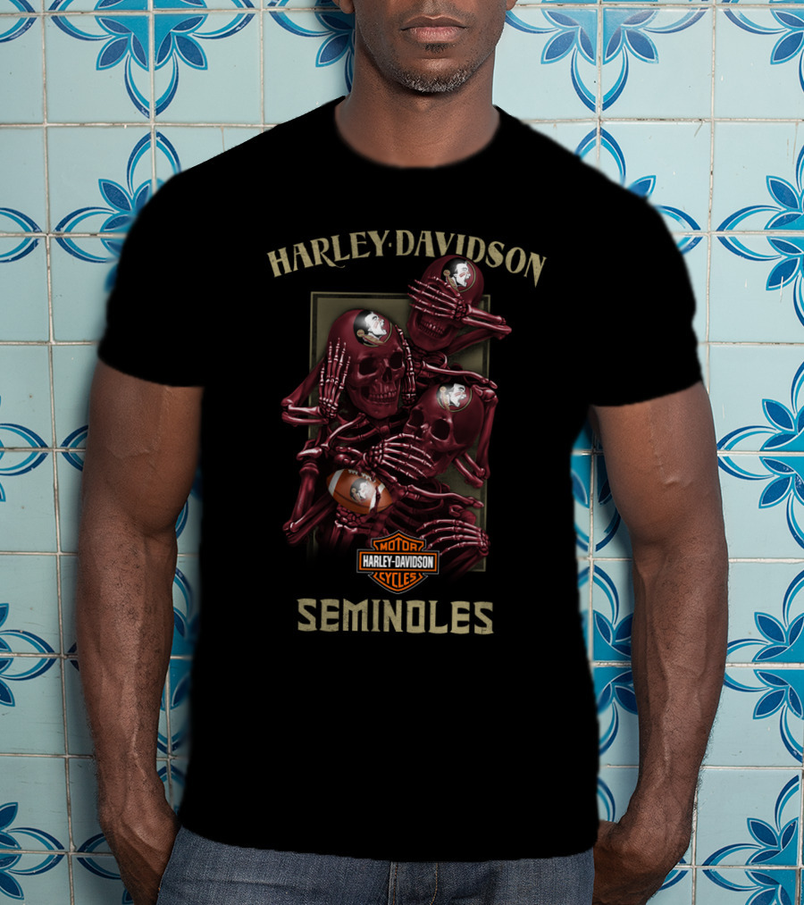 Harley Davidson Motor Cycles Seminoles Ncaa Florida State Seminoles T-Shirt