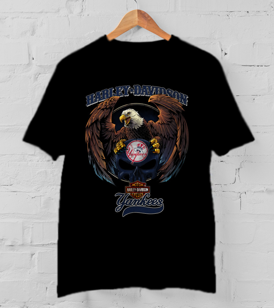 Harley Davidson Motor Cycles New York Yankees T-Shirt
