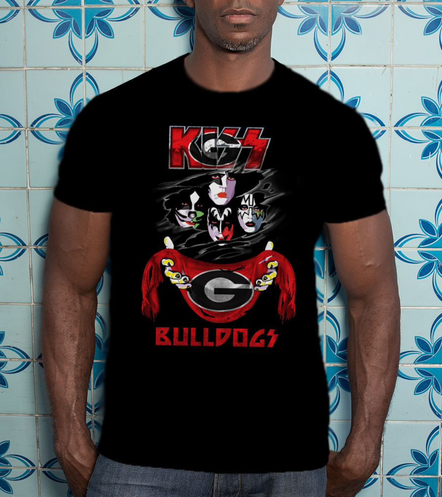 KISS Georgia Bulldogs Logo Fusion Fan T-Shirt