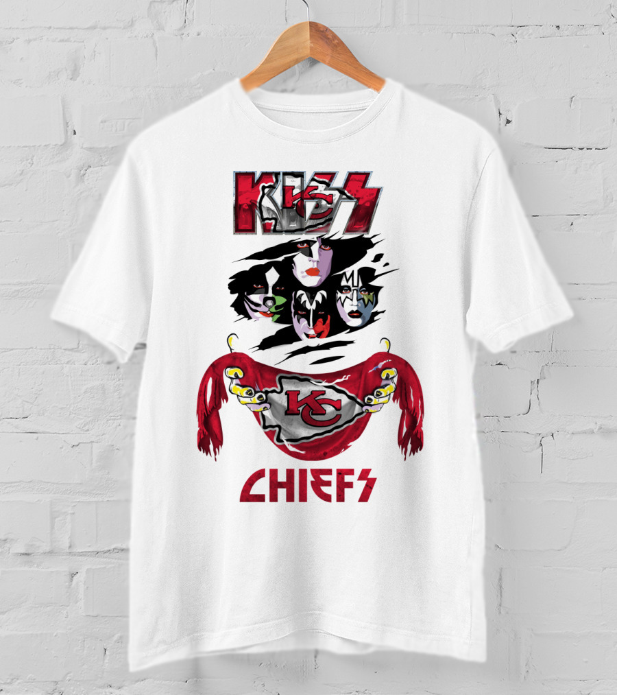 KISS Kansas City Chiefs NFL Band T-Shirt