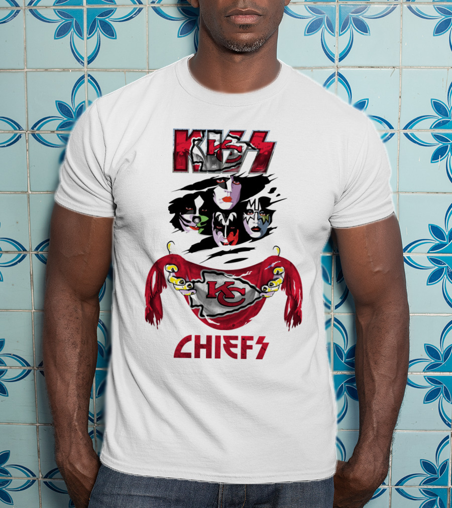 KISS Kansas City Chiefs NFL Band T-Shirt