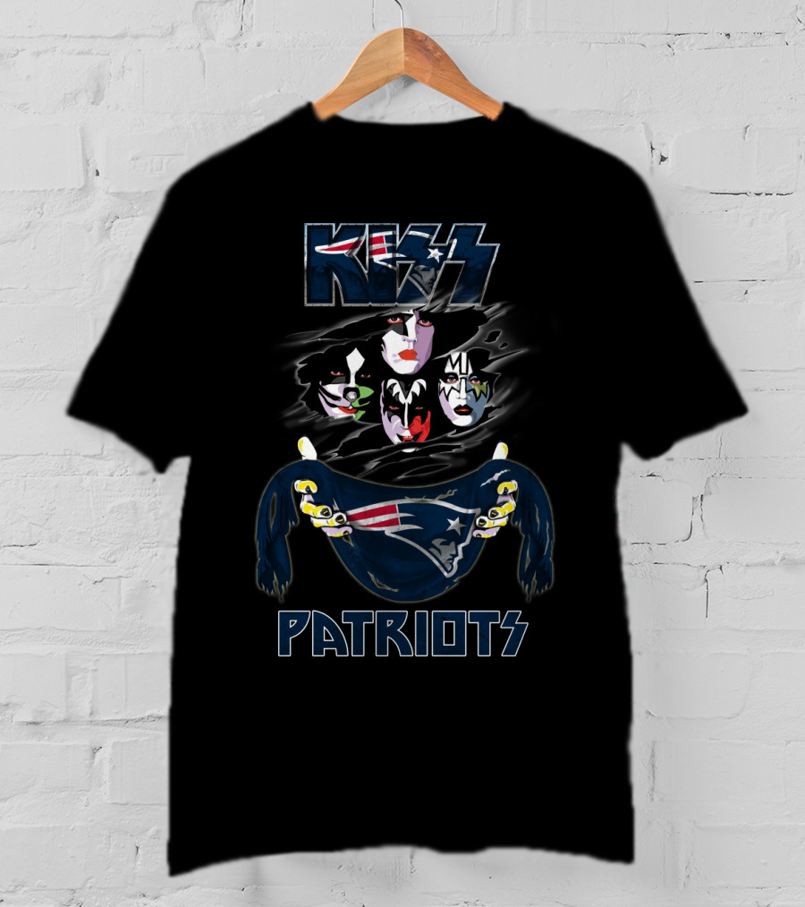 KISS New England Patriots NFL Collaboration T-Shirt