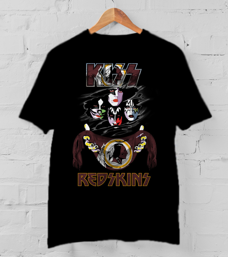 Kiss Redskins Football Team Face Paint T-Shirt