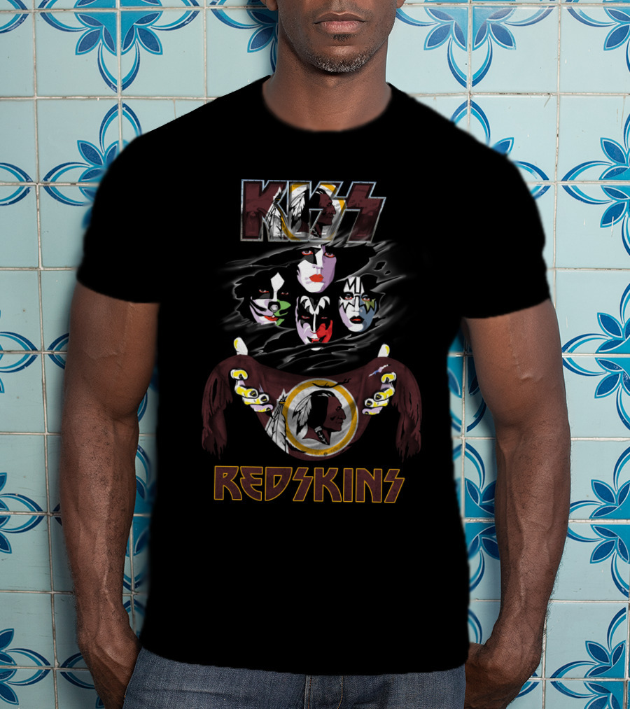 Kiss Redskins Football Team Face Paint T-Shirt