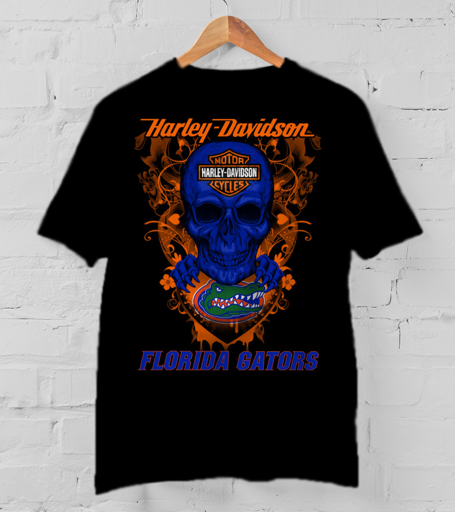 Harley Davidson Florida Gators Skull T-Shirt