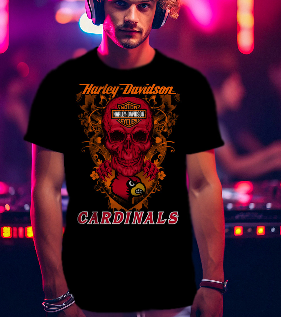 Harley Davidson Motor Cycles Louisville Cardinals T-Shirt