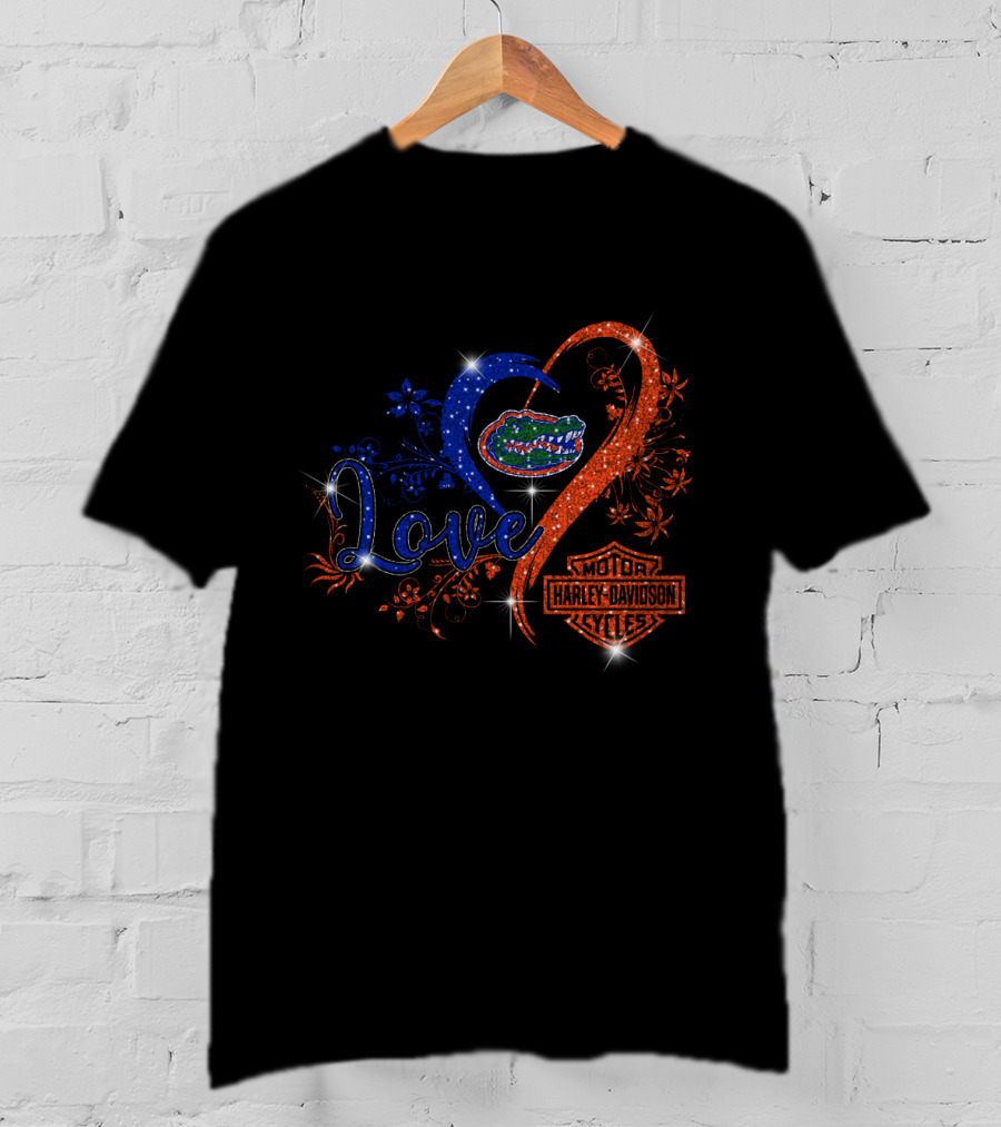 Love Florida Gators Harley Davidson Motorcycles T-Shirt