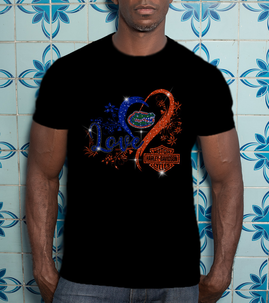 Love Florida Gators Harley Davidson Motorcycles T-Shirt