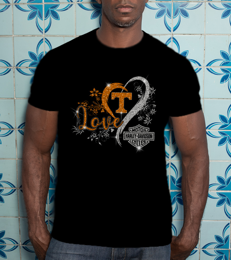 Love Tennessee Volunteers Harley Davidson Motorcycles T-Shirt