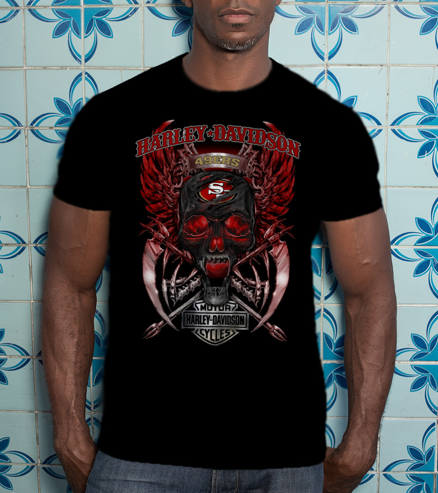 Harley Davidson 49ers Motor Cycles T-Shirt