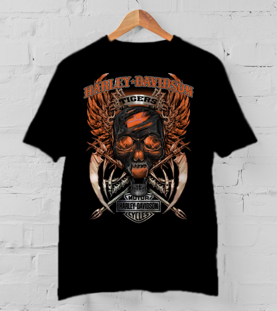 Harley Davidson Motor Cycles Tigers Vna Clemson Tigers T-Shirt