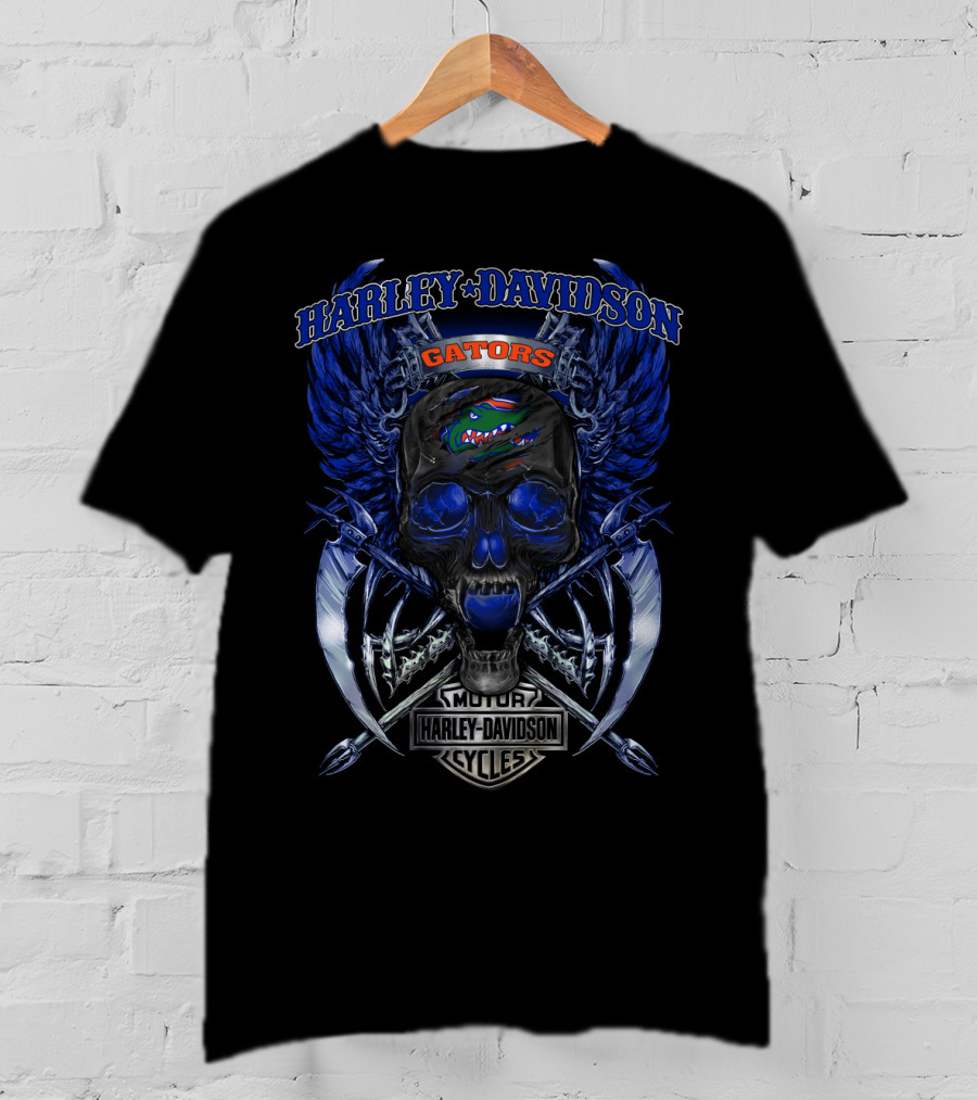 Harley Davidson Gators Motor Cycles Vna Florida Gators T-Shirt