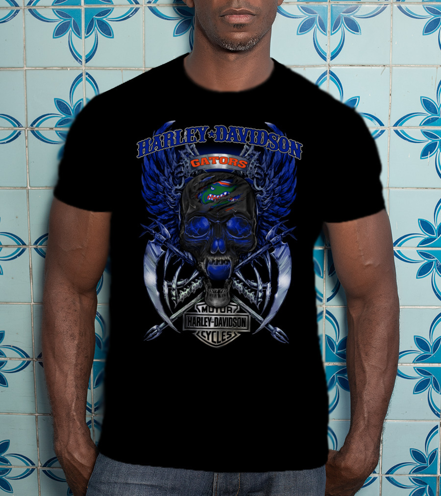 Harley Davidson Gators Motor Cycles Vna Florida Gators T-Shirt