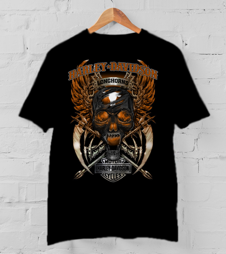 Harley Davidson Longhorns Motor Cycles T-Shirt