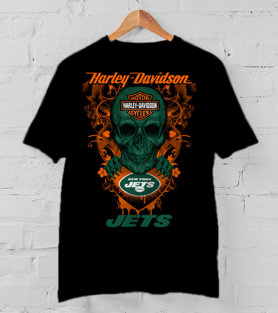 Harley Davidson Motor Cycles New York Jets Jets T-Shirt