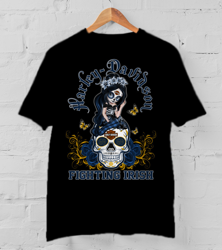 Harley Davidson Fighting Irish Hl Girl Notre Dame T-Shirt