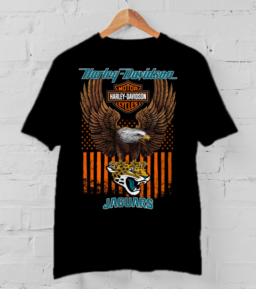 Harley Davidson Motor Cycles Nfl Jacksonville Jaguars T-Shirt