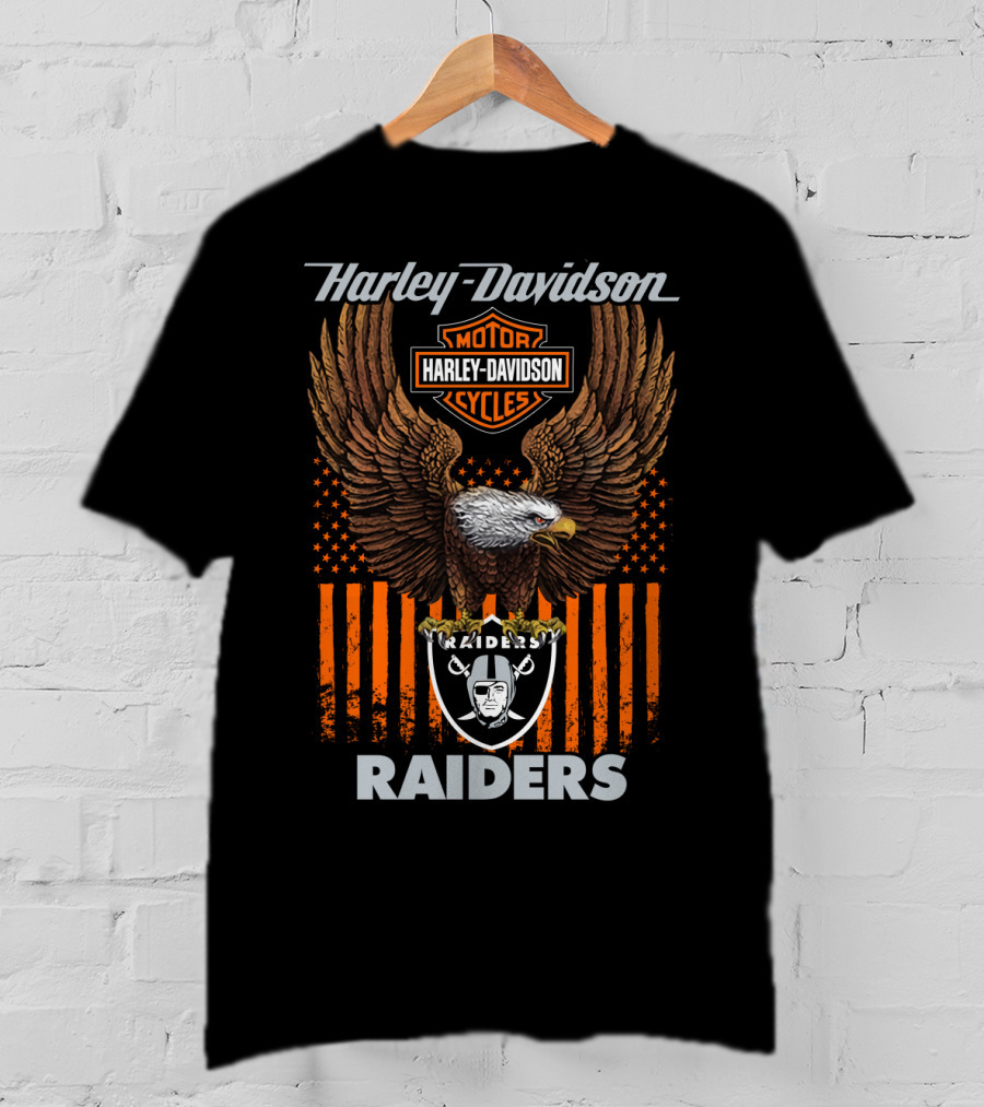 Harley Davidson Nfl Oakland Raiders Eagle T-Shirt