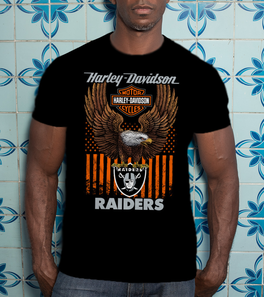 Harley Davidson Nfl Oakland Raiders Eagle T-Shirt