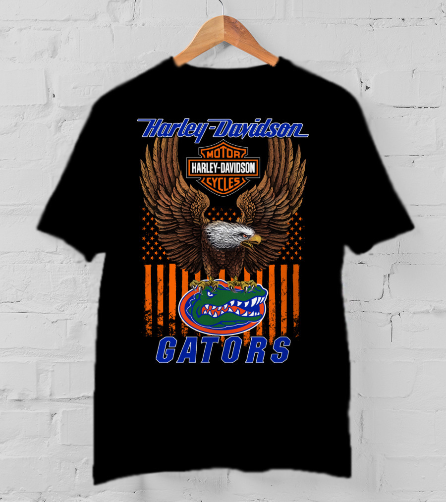 Harley Davidson Motor Cycles Florida Gators Eagle T-Shirt