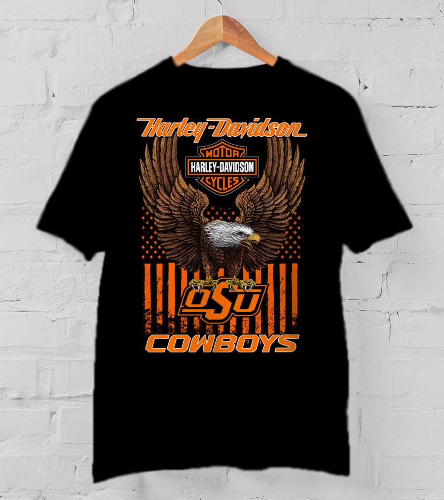 Harley Davidson Osu Cowboys Eagle T-Shirt