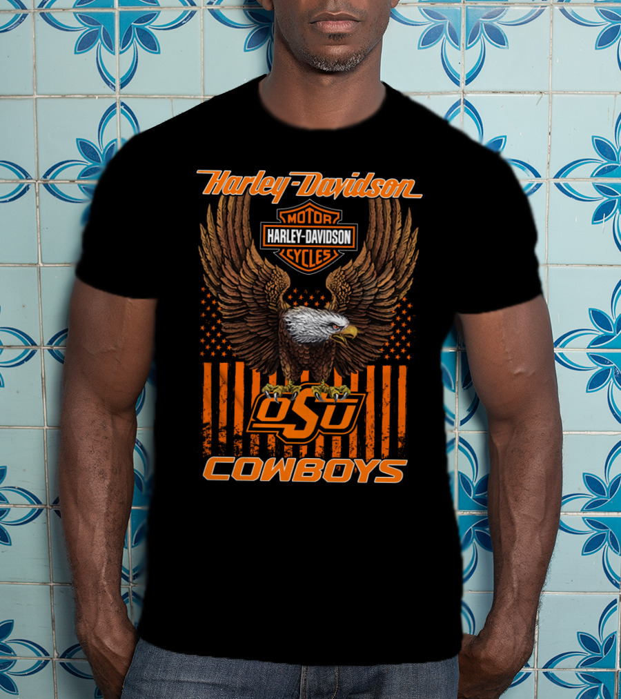 Harley Davidson Osu Cowboys Eagle T-Shirt
