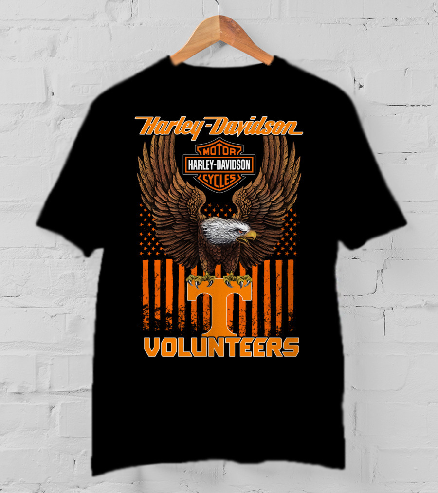 Harley Davidson Motor Cycles Tennessee Volunteers Eagle T-Shirt