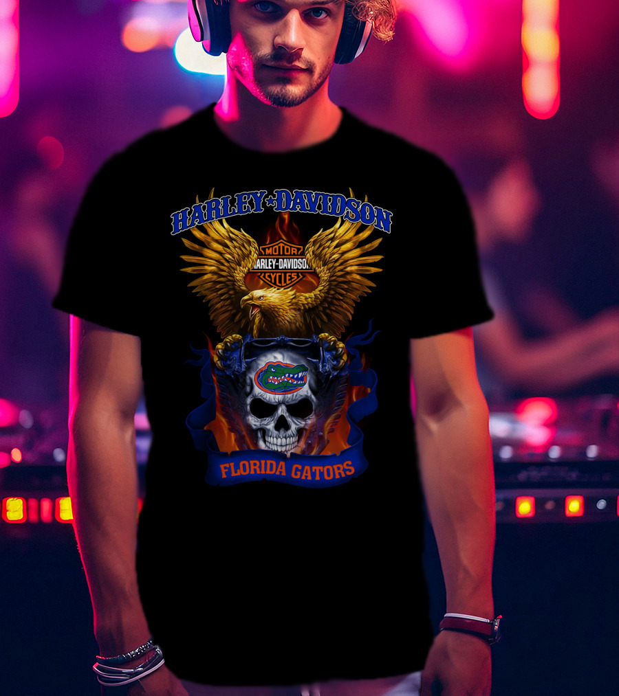 Harley Davidson Motor Cycles Florida Gators T-Shirt