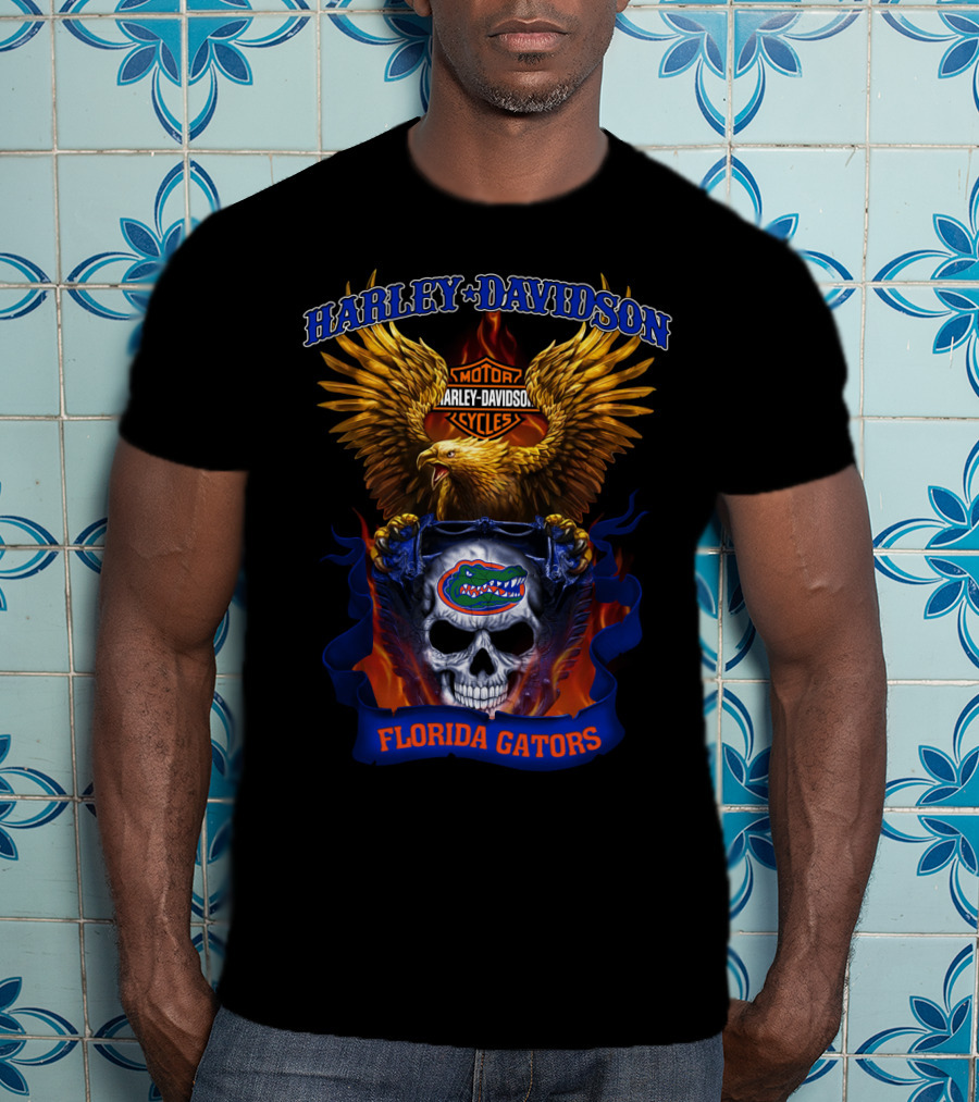 Harley Davidson Motor Cycles Florida Gators T-Shirt