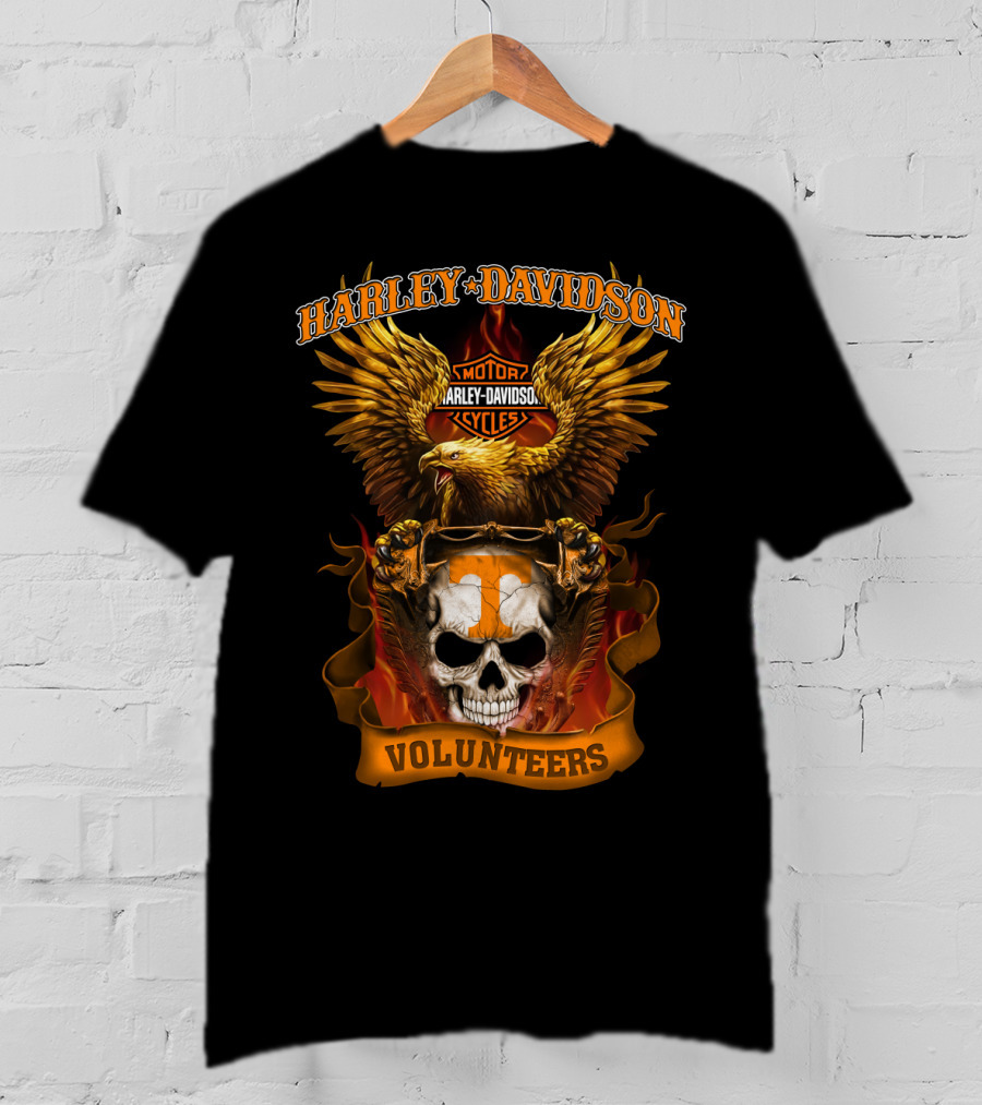 Harley Davidson Motorcycles Volunteers Eagle Skull 2803Hl Tennessee T-Shirt