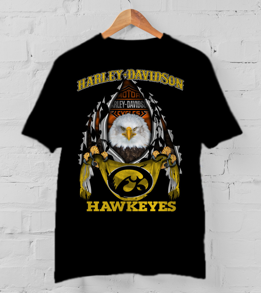 Harley Davidson Motor Cycles Hawkeyes T-Shirt