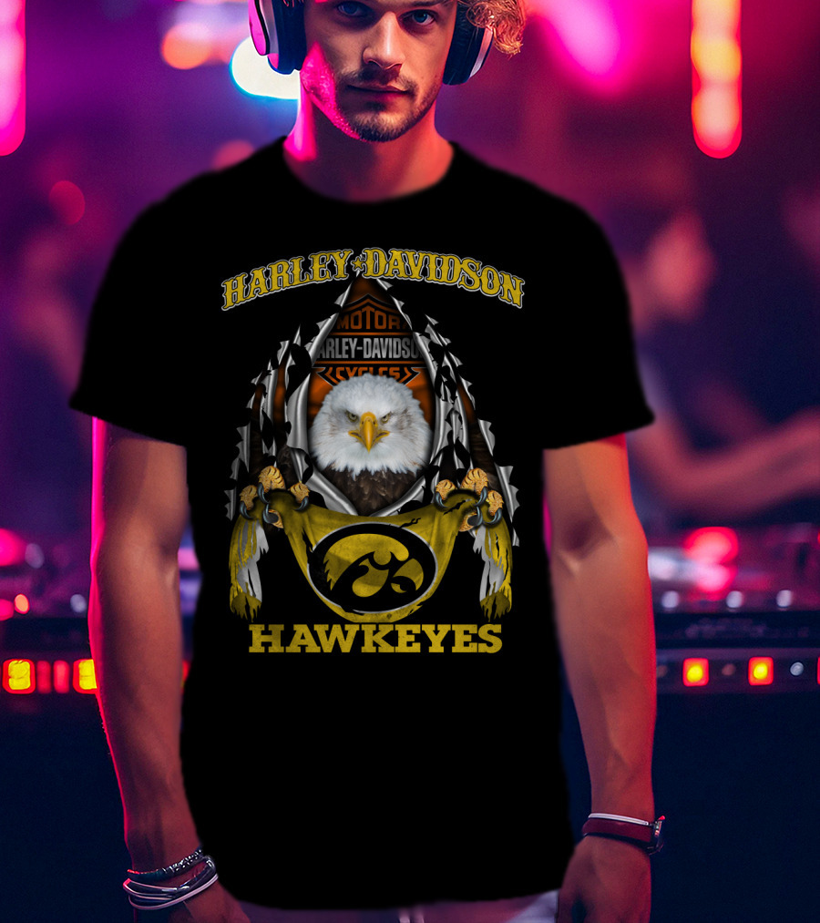 Harley Davidson Motor Cycles Hawkeyes T-Shirt