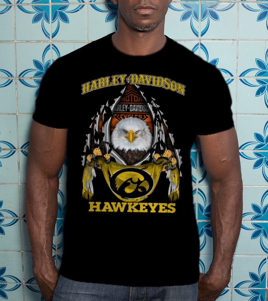 Harley Davidson Motor Cycles Hawkeyes T-Shirt